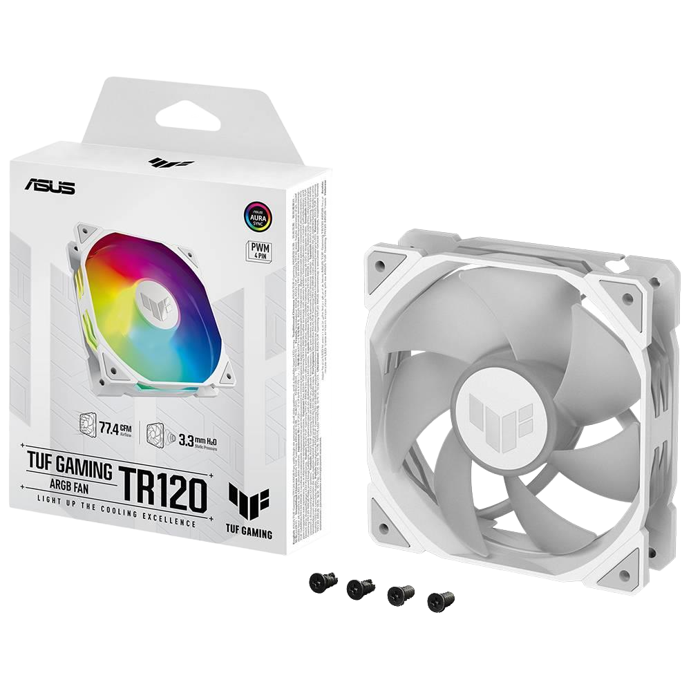 ASUS TUF GAMING TR120 ARGB 120mm Beyaz Kasa Fanı