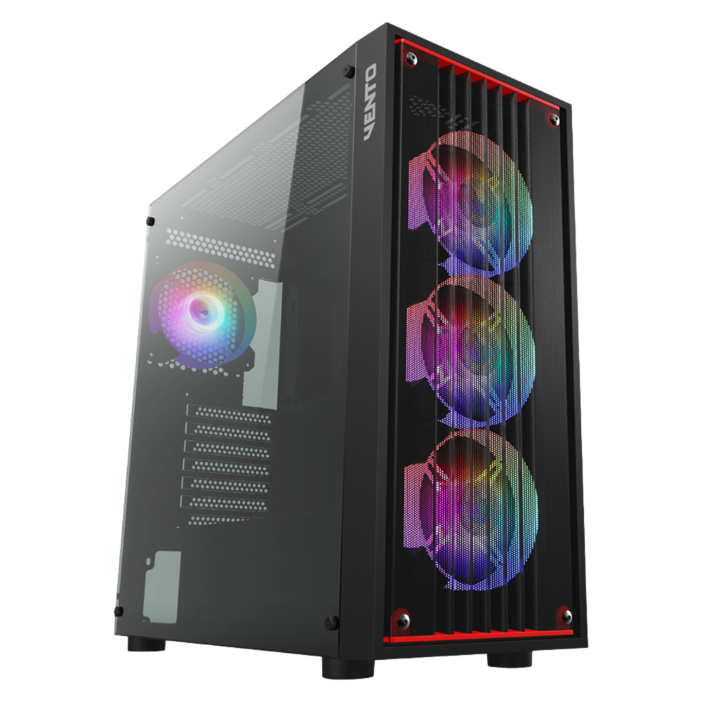 VENTO VG22AL 850W Tempered Glass USB 3.0 Mesh ARGB E-ATX Tower Kasa + FSP HD2-850W GEN5  PSU
