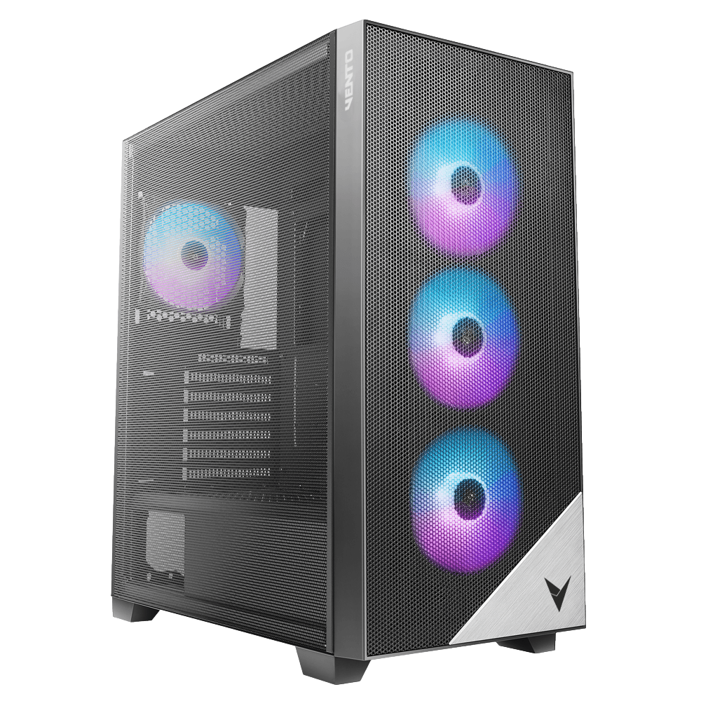 VENTO VG4051L 850W Metal Mesh USB 3.0 USB 2.0 RGB E-ATX Siyah Kasa