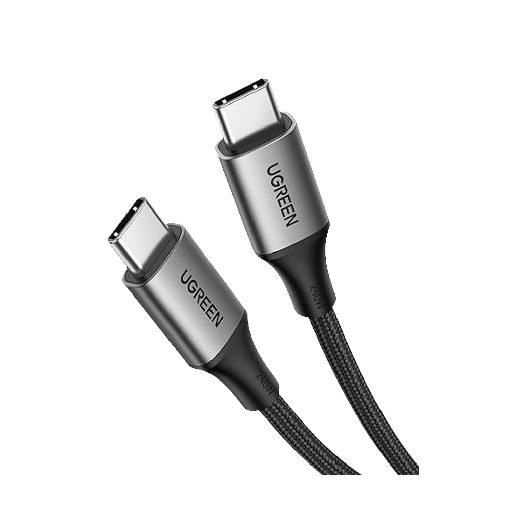 UGREEN USB-C 240W Örgülü 2 Metre Siyah Hızlı Şarj Kablosu