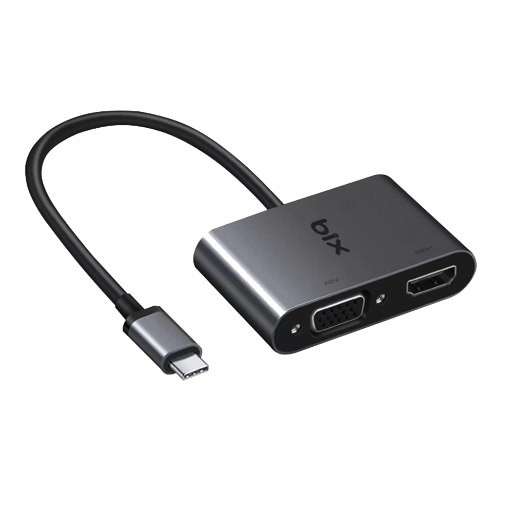 Bix BX14HB Type-C 3.1 HDMI & VGA Dönüştürücü Adaptör
