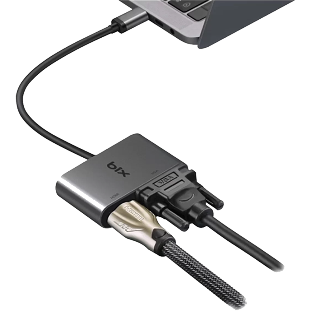 Bix BX14HB Type-C 3.1 HDMI & VGA Dönüştürücü Adaptör