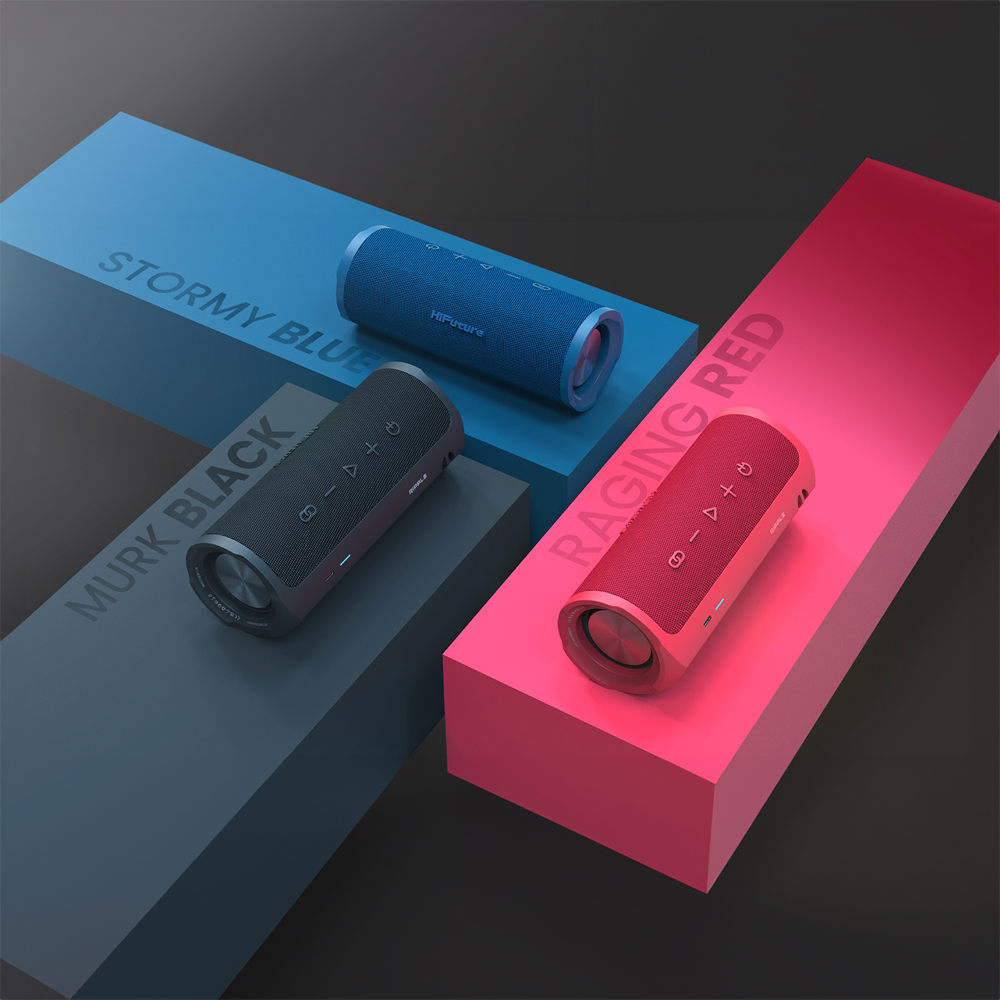 HiFuture Ripple 30W IPX7 Bluetooth Siyah Taşınabilir Stereo Hoparlör 