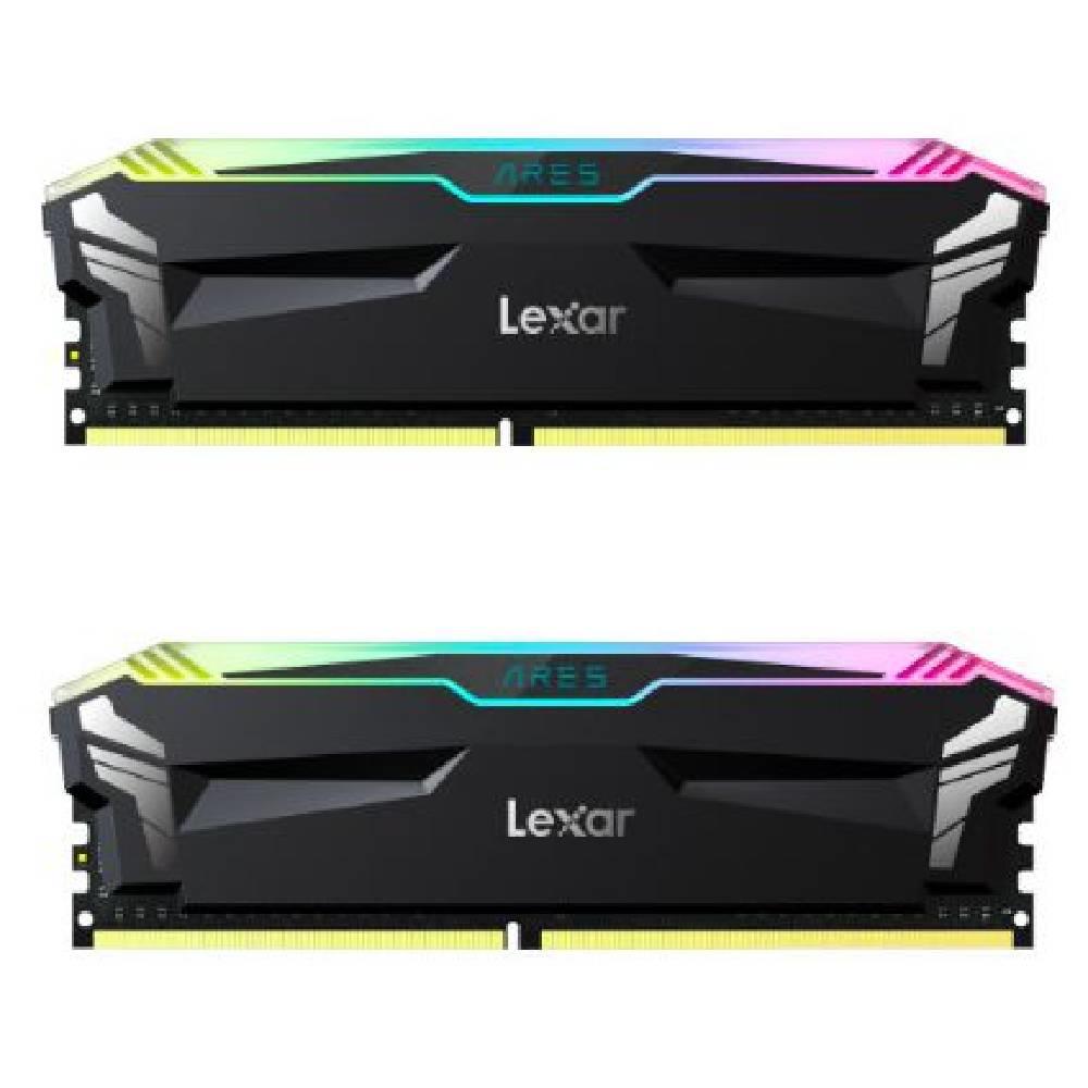 Lexar 32GB (2x16GB) Ares RGB 3600MHz CL18 DDR4 Siyah Dual Kit Ram