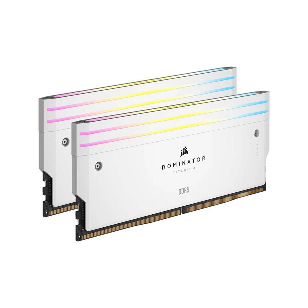 CORSAIR 64GB (2x32GB) Dominator Titanium RGB Beyaz 6000MHz CL30 Intel XMP DDR5 Dual Kit Ram