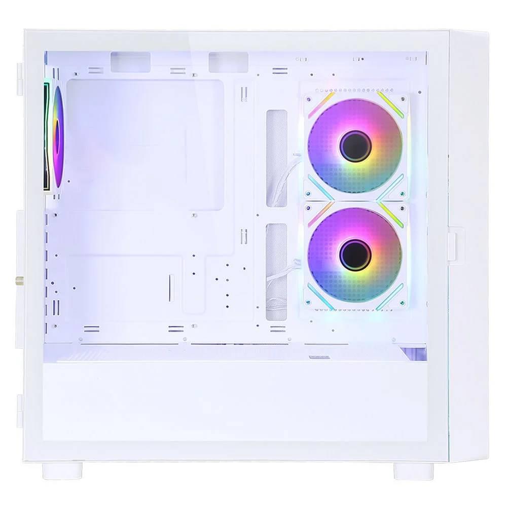PowerBoost PB-P4367BW USB 3.0 LCD Mesh ARGB ATX Mid Tower Beyaz Kasa