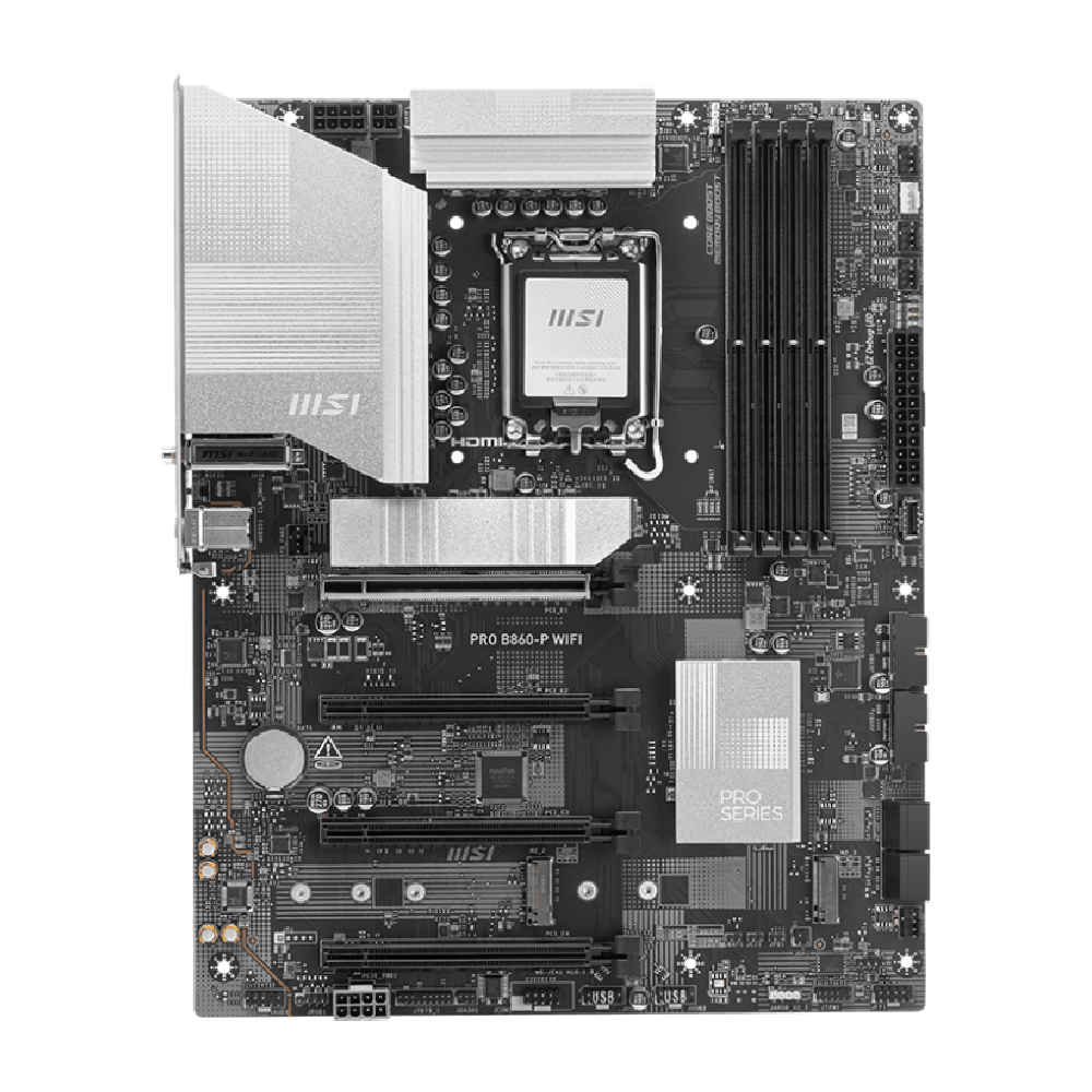 MSI PRO B860-P WIFI 8600MHz OC DDR5 Soket 1851 M.2 USB4 Thunderbolt4 HDMI DP ATX Anakart