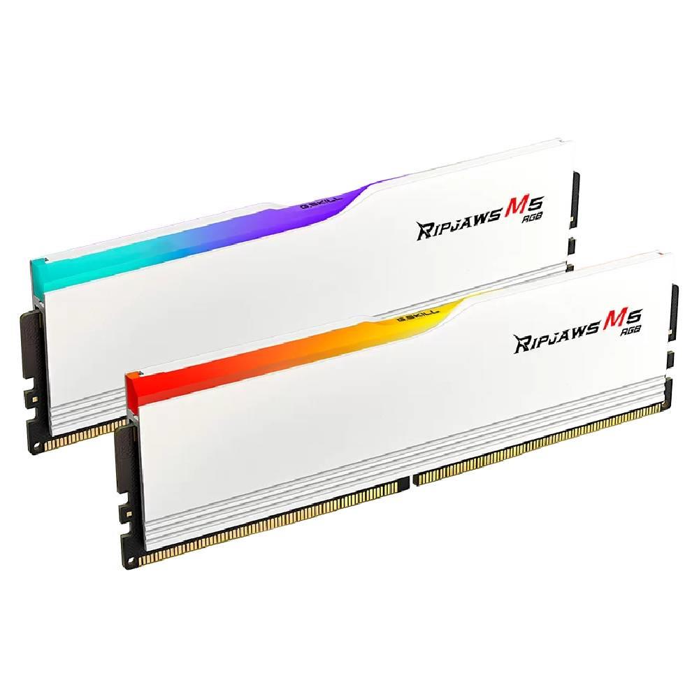 GSKILL 32GB (2x16GB) Ripjaws M5 RGB Beyaz DDR5 6000Mhz CL36 INTEL XMP Dual Kit Ram
