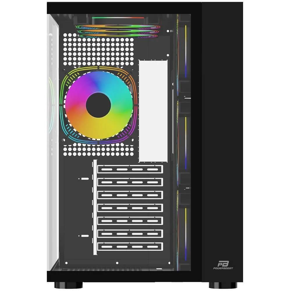 PowerBoost PB-SS02B Sea View USB 3.0 ARGB ATX Mid Tower Siyah Kasa