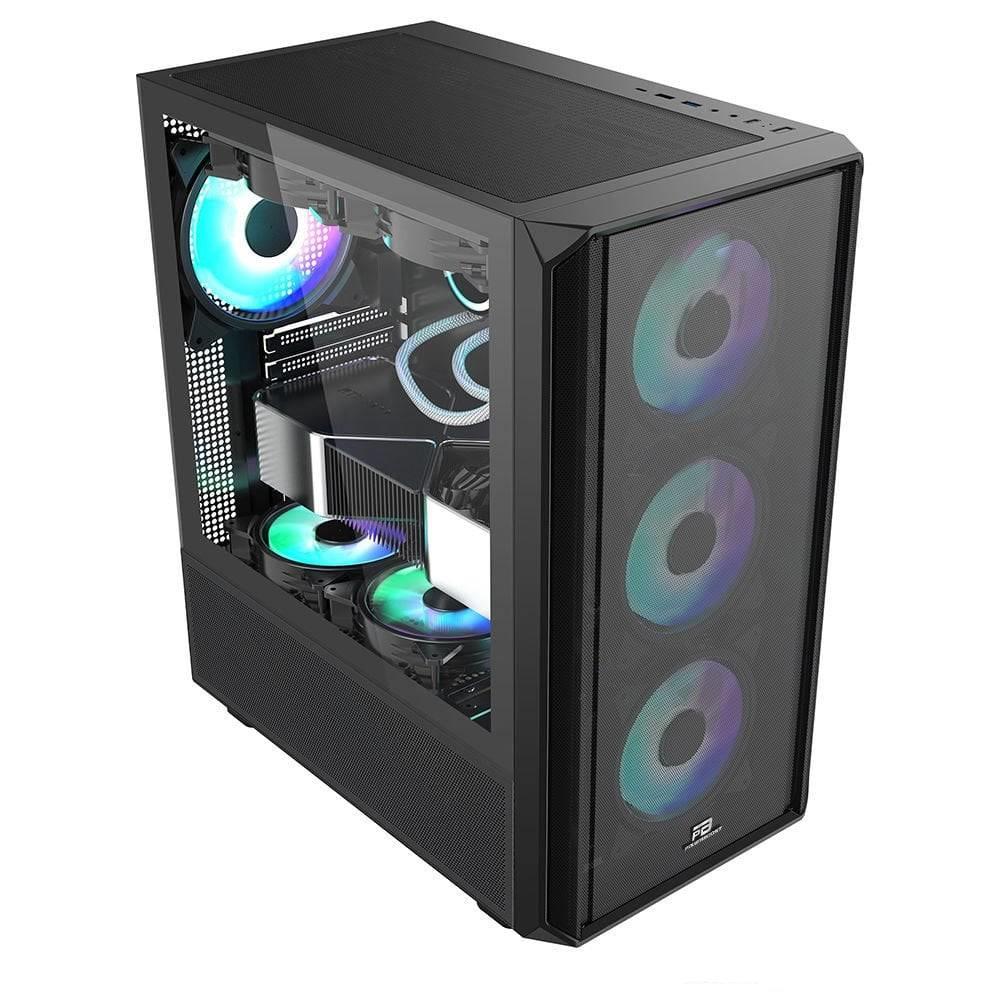 PowerBoost PB-P3602BB 850W 80+ Bronze USB 3.0 Tempered Glass Mesh ARGB Fanlı ATX Gaming Kasa
