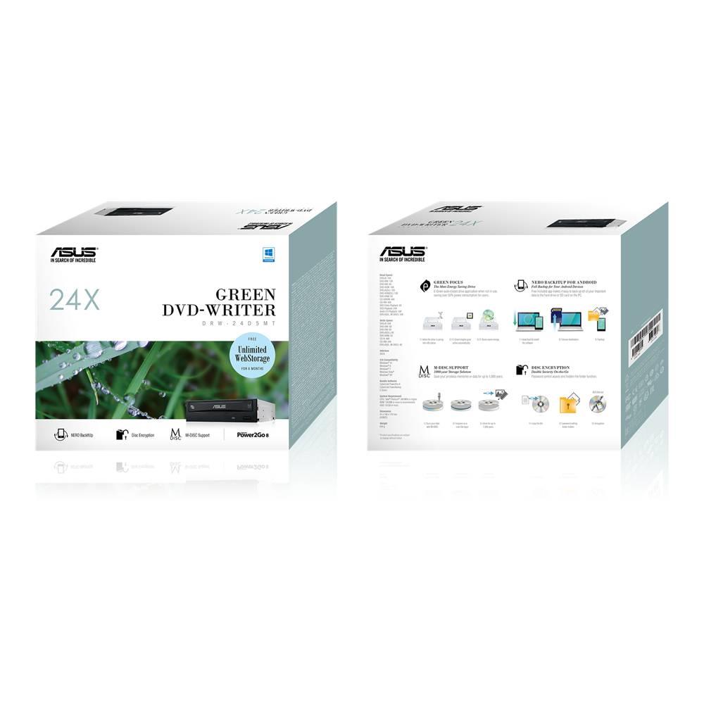 ASUS DRW-24D5MT 24X ± Double Layer Sata Kutulu DVD Yazıcı-SI
