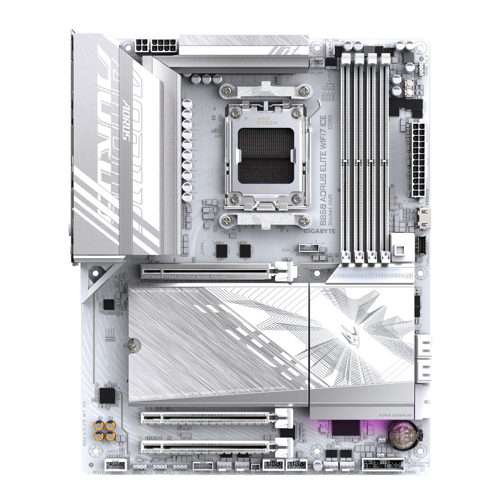 GIGABYTE B850 AORUS ELITE WIFI7 ICE 8200MHz OC DDR5 Soket AM5 M.2 USB-C HDMI DP ATX Anakart