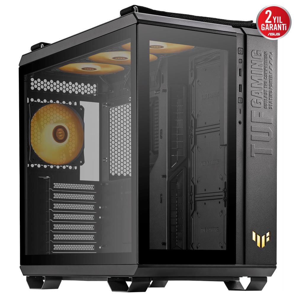 ASUS TUF GAMING GT502 PLUS Tempered Glass RGB Siyah USB 3.2 Mid Tower Kasa
