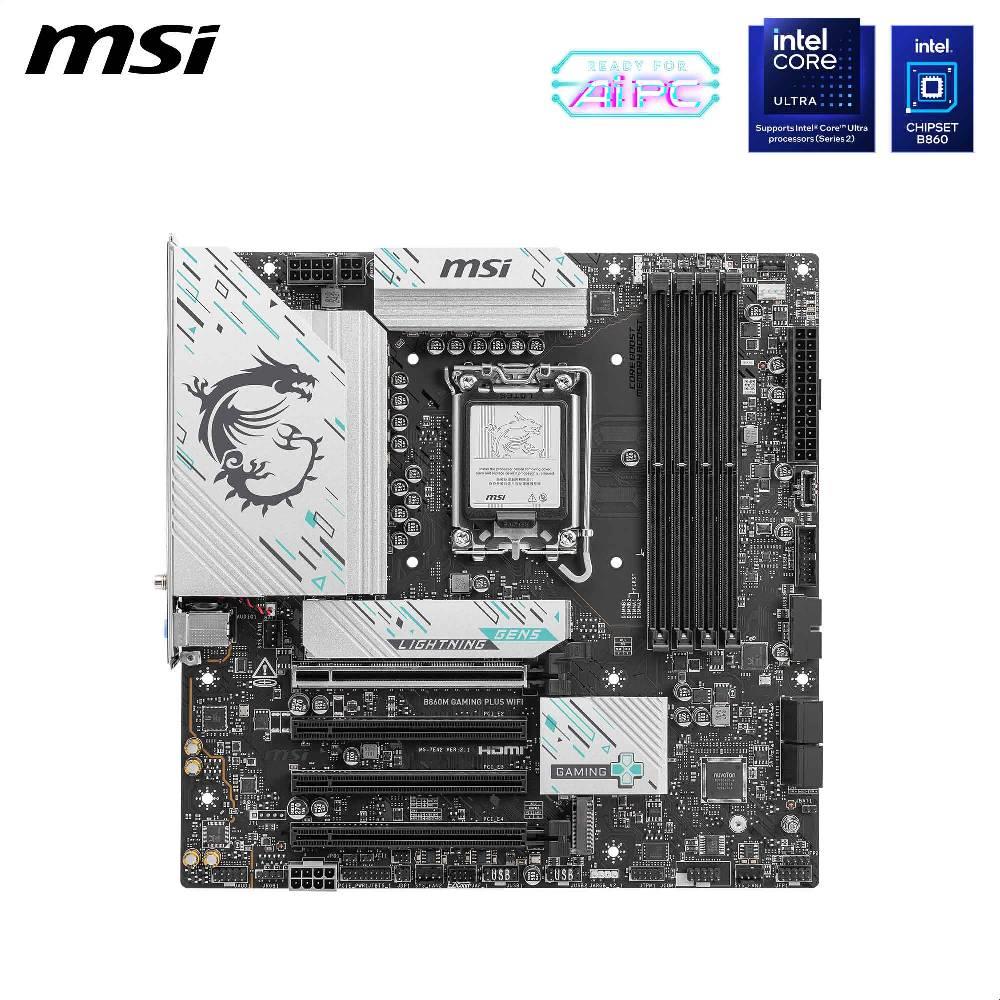 MSI B860M GAMING PLUS WIFI 8600MHz OC DDR5 Soket 1851 M.2 USB-C Thunderbolt4 HDMI DP mATX Anakart