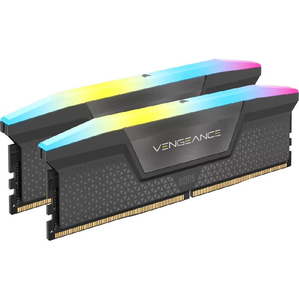 CORSAIR 32GB (2x16GB) Vengeance RGB 6000MHz CL28 DDR5 Siyah Dual Kit Ram