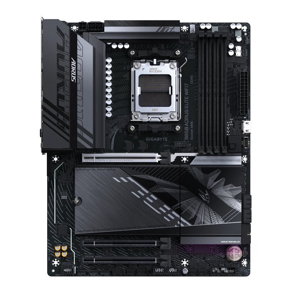 GIGABYTE B850 AORUS ELITE WIFI7 8200MHz OC DDR5 Soket AM5 M.2 USB-C HDMI DP ATX Anakart