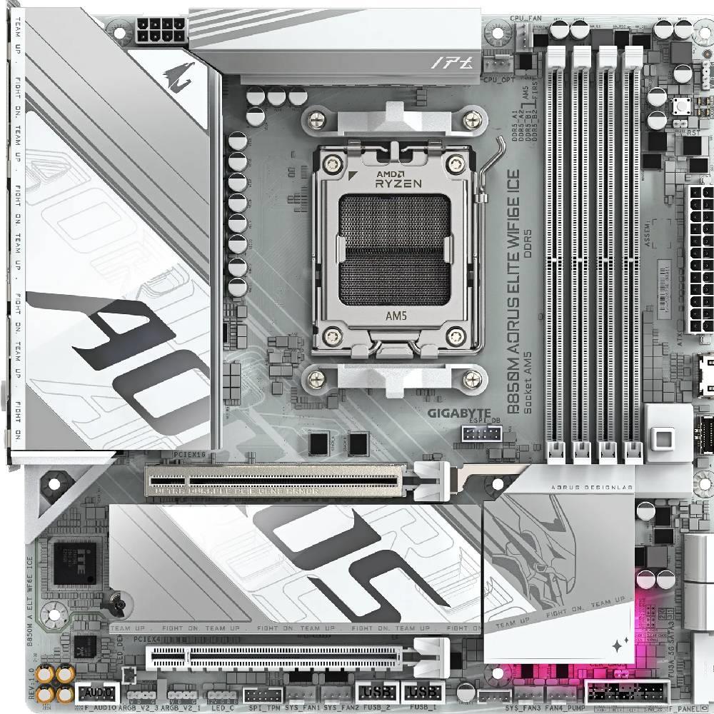 GIGABYTE B850M AORUS ELITE WIFI6E ICE 8200MHz OC DDR5 Soket AM5 M.2 HDMI DP mATX Anakart