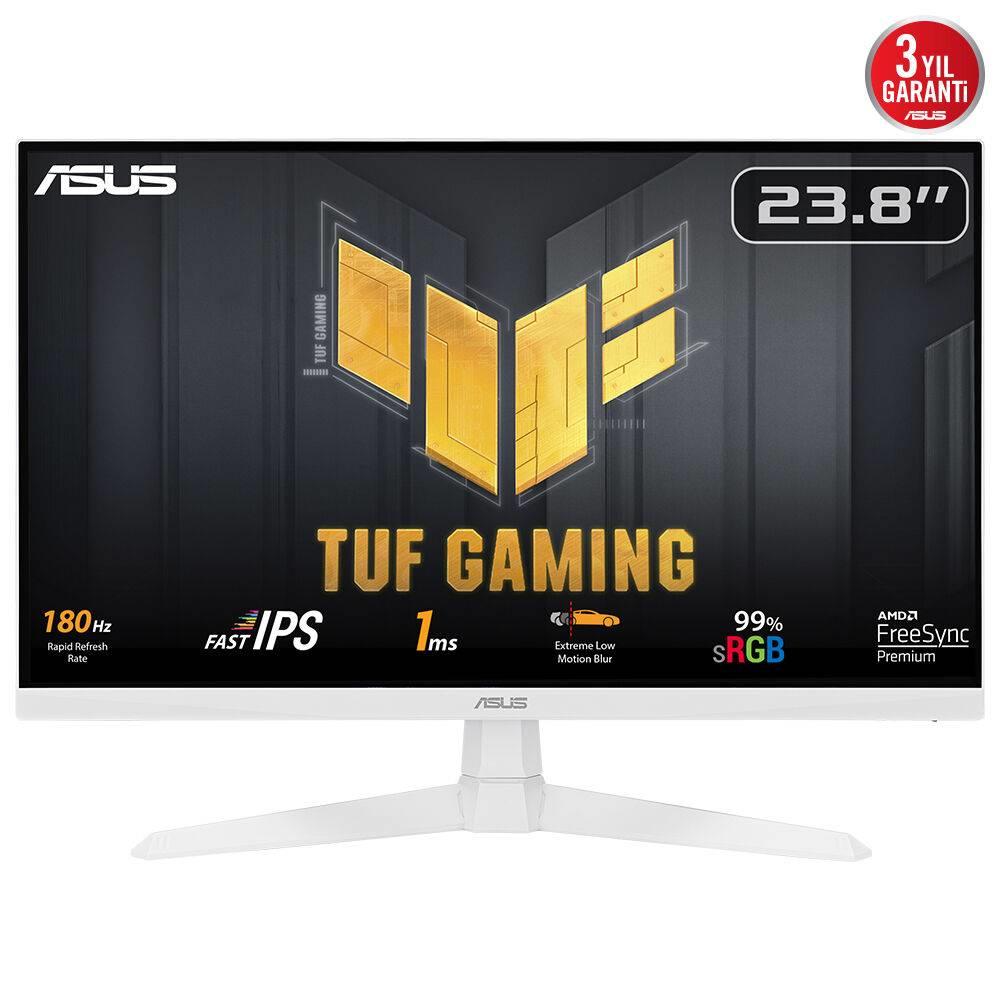 ASUS TUF Gaming VG249Q3A-W 23.8" 180Hz 1ms HDMI DP AdaptiveSync FHD IPS Beyaz Gaming Monitör