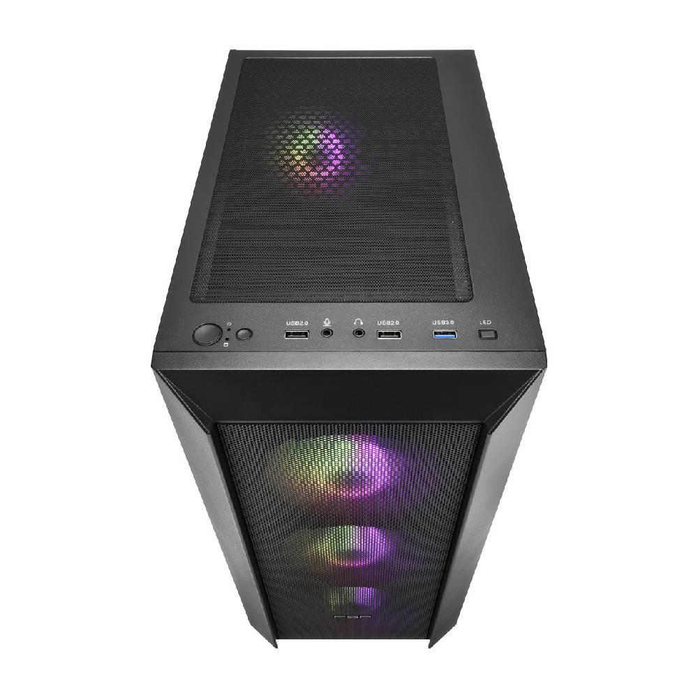 VENTO CMT218 Tempered Glass USB 3.0 Tempered Glass Mesh Rainbow ATX Mid Tower Kasa + FSP 650W 80Plus PSU