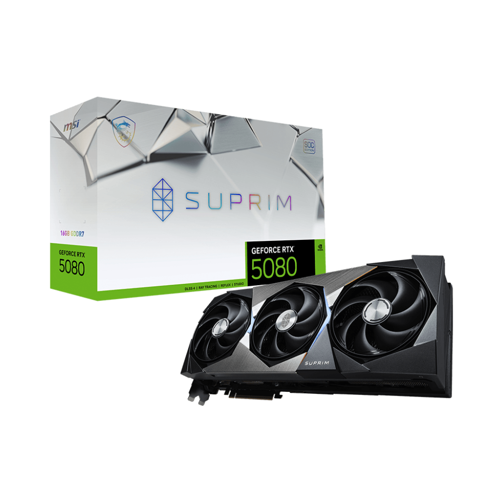 MSI GeForce RTX 5080 16G SUPRIM SOC 16GB GDDR7 DLSS 4 256 Bit Ekran Kartı