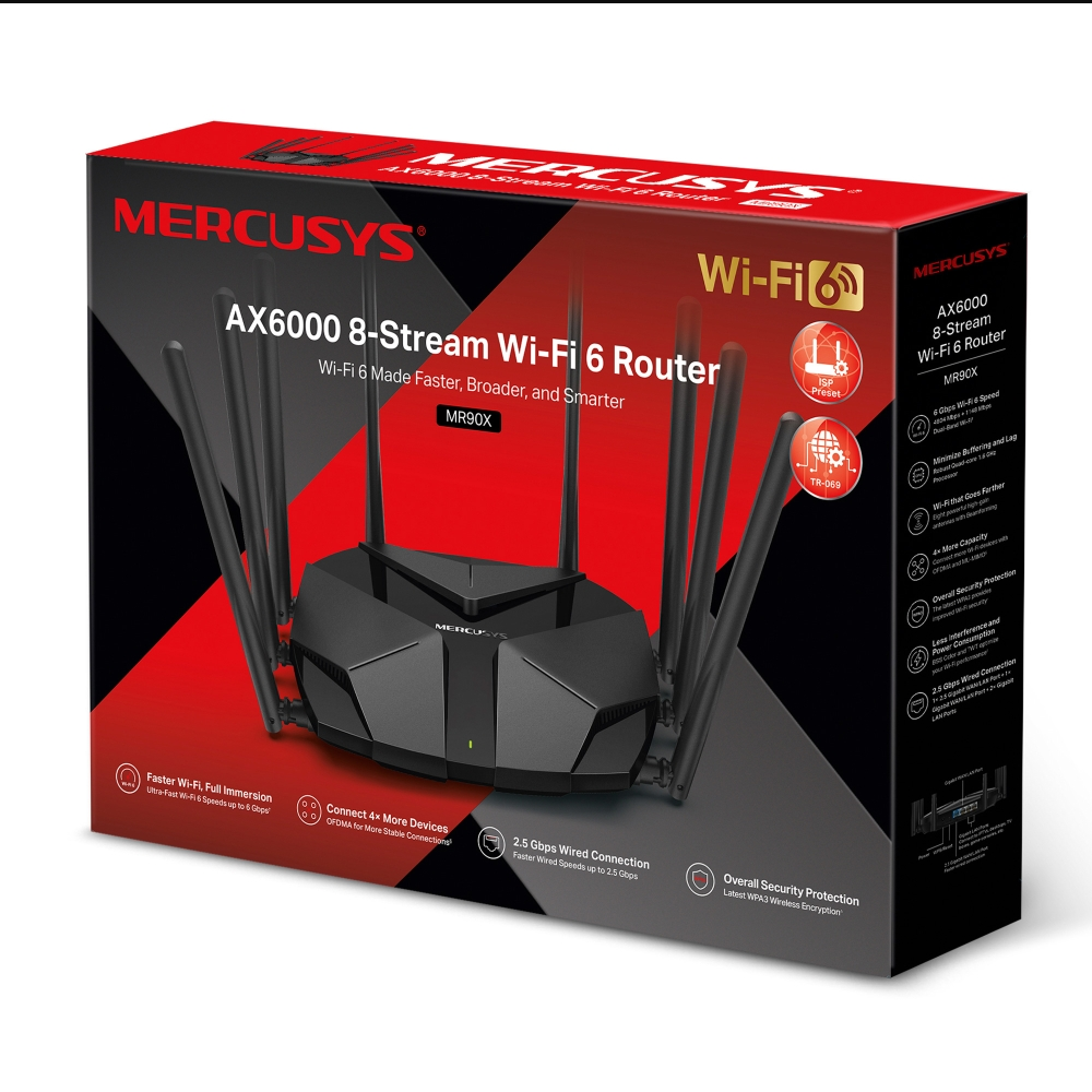 MERCUSYS AX6000 8 Akışlı WiFi 6 Router