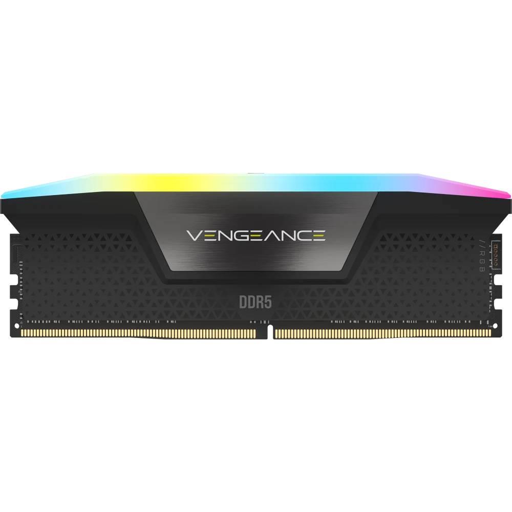 CORSAIR 96GB (2x48GB) Vengeance RGB 6400MHz CL32 DDR5 Siyah Dual Kit Ram