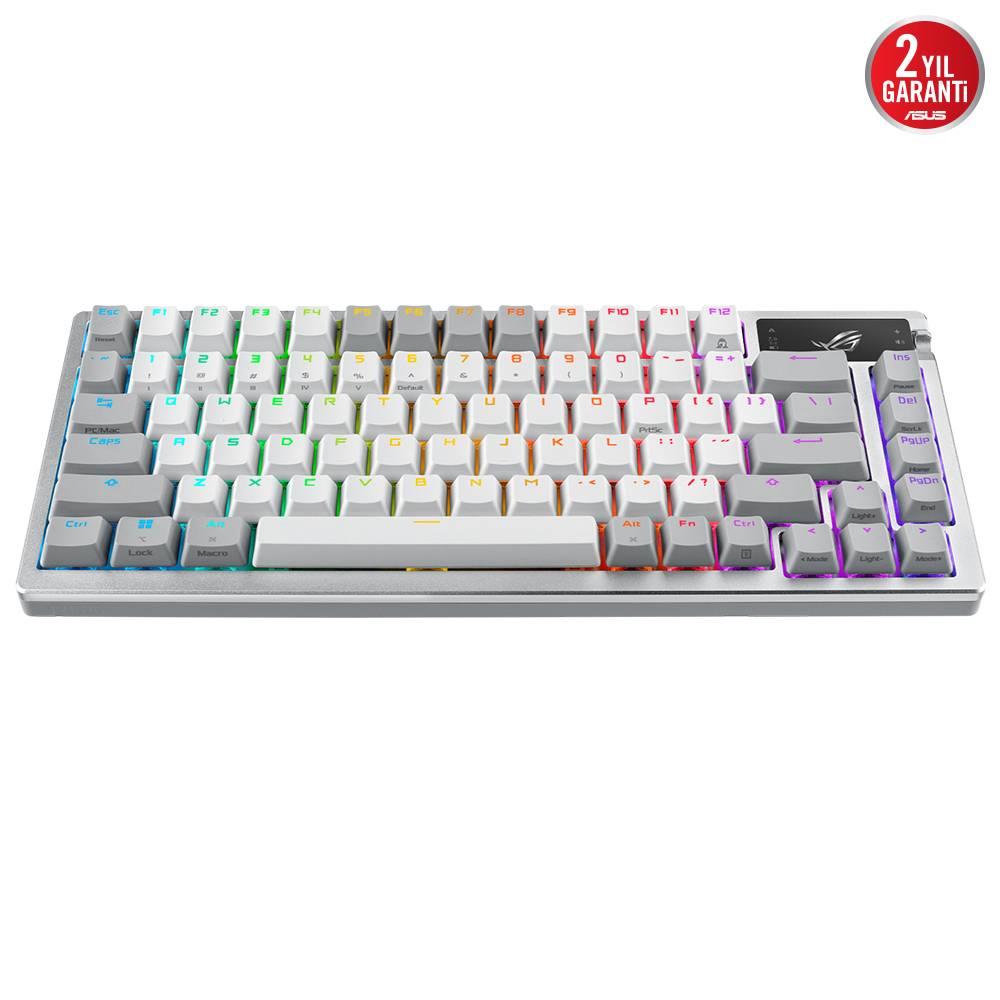 ASUS ROG Azoth ROG NX Mechanical Switch İngilizce RGB Mekanik Kablosuz Beyaz Gaming Klavye