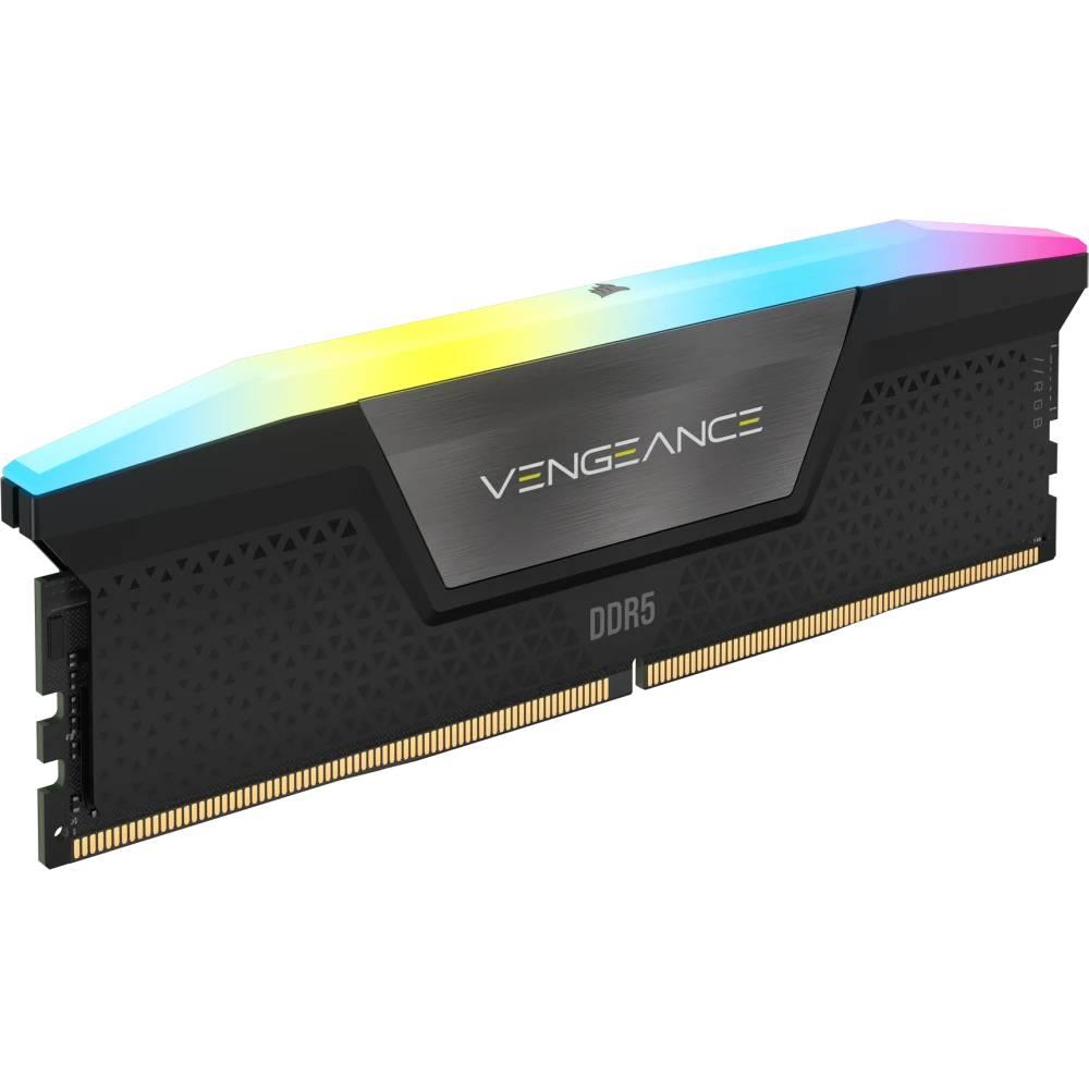 CORSAIR 96GB (2x48GB) Vengeance RGB 6400MHz CL32 DDR5 Siyah Dual Kit Ram