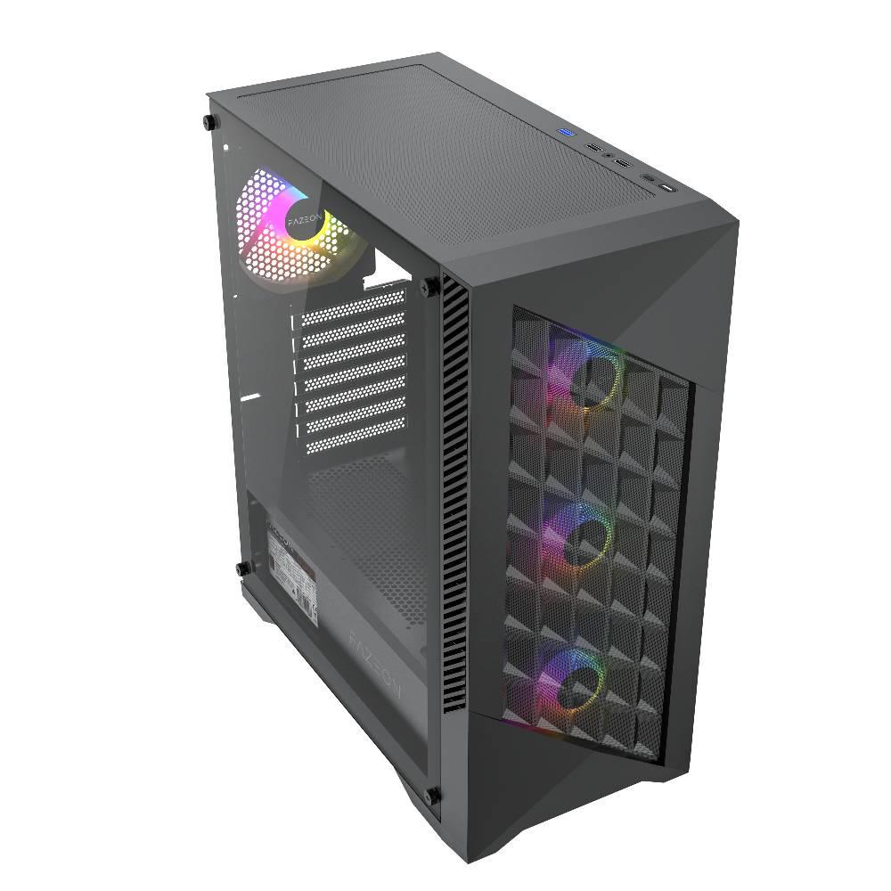 FAZEON F8 650W 80+ Bronze Tempered Glass Mesh 4x ARGB Fanlı USB 3.0 E-ATX Bilgisayar Kasası
