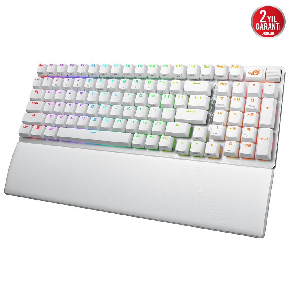 ASUS ROG Strix Scope II 96 Wireless ROG NX Mechanical Switch İngilizce RGB Mekanik Kablosuz Beyaz Gaming Klavye