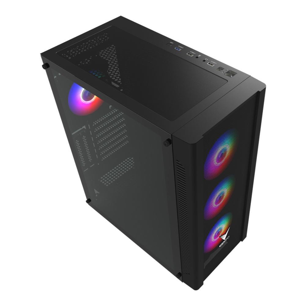 VENTO VG20A Tempered Glass USB 3.0 Mesh RGB ATX Mid Tower Kasa + FSP ...