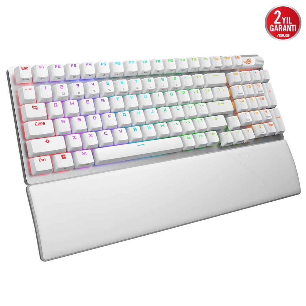 ASUS ROG Strix Scope II 96 Wireless ROG NX Mechanical Switch İngilizce RGB Mekanik Kablosuz Beyaz Gaming Klavye