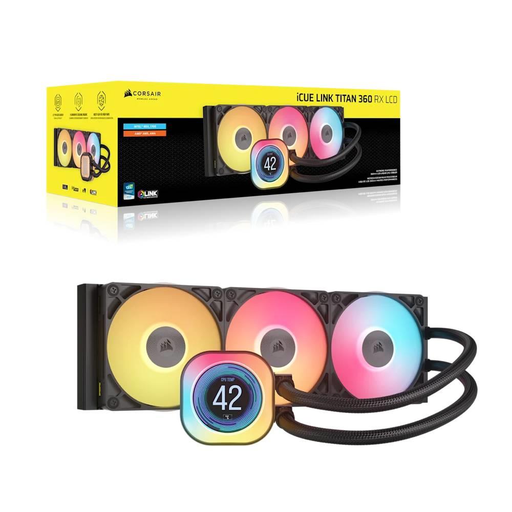 CORSAIR iCUE LINK TITAN 360 RX LCD 360mm Siyah İşlemci Sıvı Soğutucu