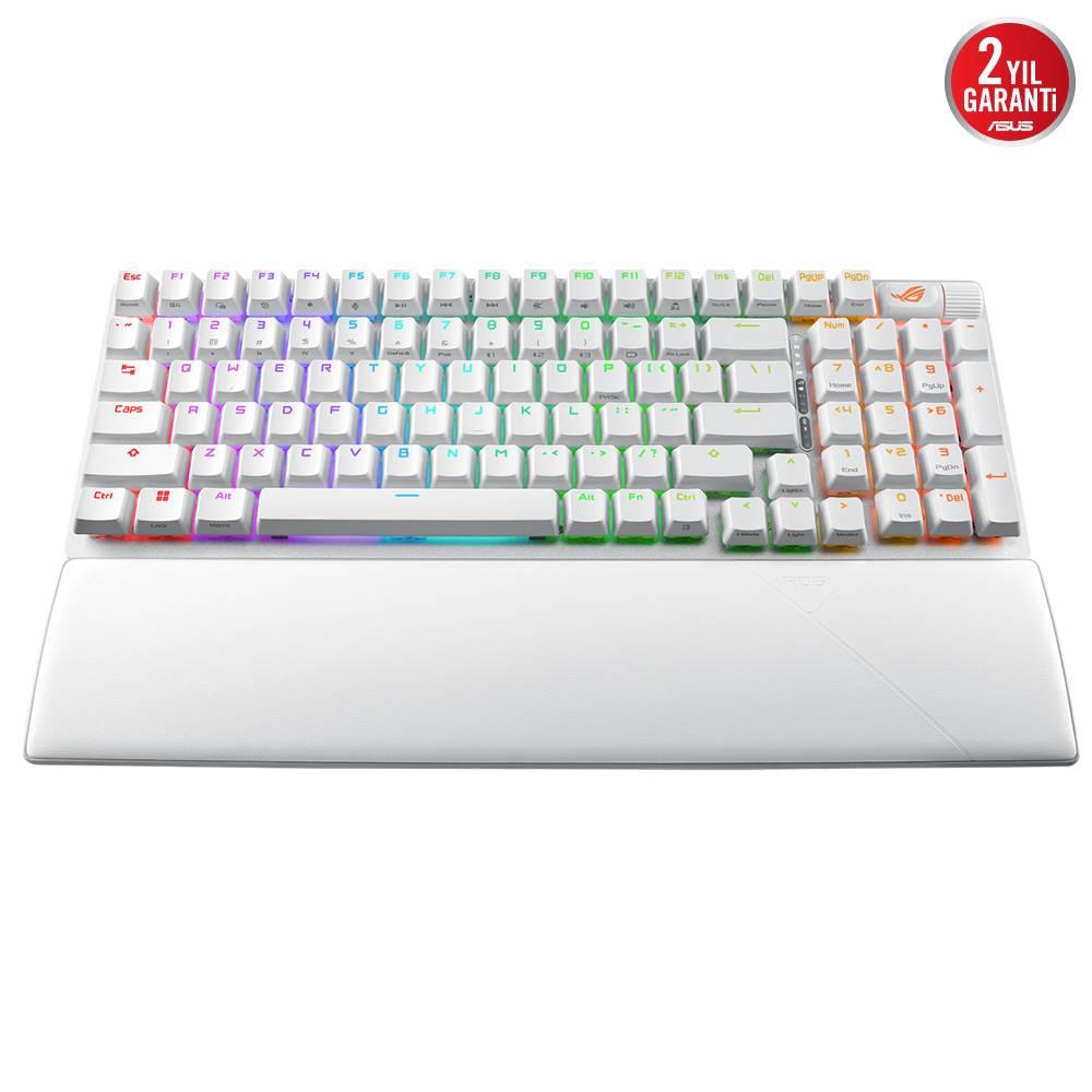 ASUS ROG Strix Scope II 96 Wireless ROG NX Mechanical Switch İngilizce RGB Mekanik Kablosuz Beyaz Gaming Klavye