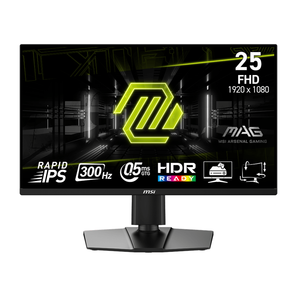 MSI MAG 255PXF 24.5" 300Hz 0.5ms HDMI DP HDR Ready FreeSync Premium Pivot FHD Rapid IPS Gaming Monitör