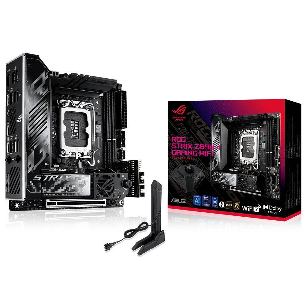 ASUS ROG STRIX Z890-I GAMING WIFI 9200MHz OC WiFi 7 DDR5 Soket 1851 M.2 HDMI Thunderbolt 4 Mini-ITX Anakart