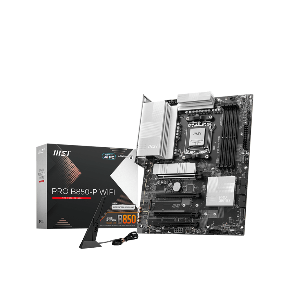 MSI PRO B850-P WIFI 8200MHz OC DDR5 Soket AM5 M.2 USB-C HDMI ATX Anakart