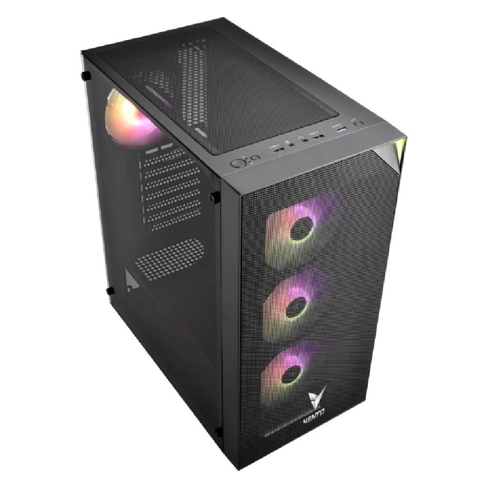 VENTO VG3400S RGB Tempered Glass USB 3.0 Mesh ATX Mid Tower Kasa + FSP 650W 80Plus PSU