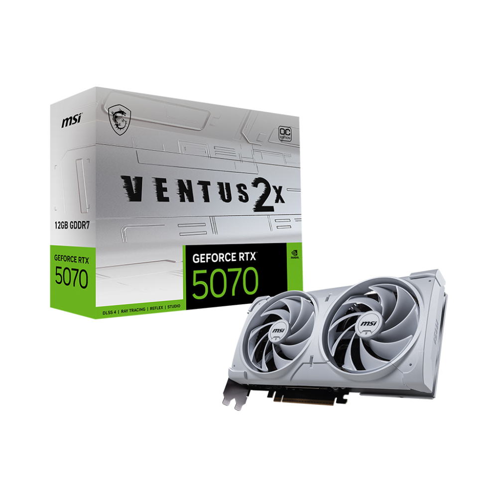 MSI GeForce RTX 5070 12G VENTUS 2X OC WHITE GDDR7 DLSS 4 192 Bit Ekran Kartı