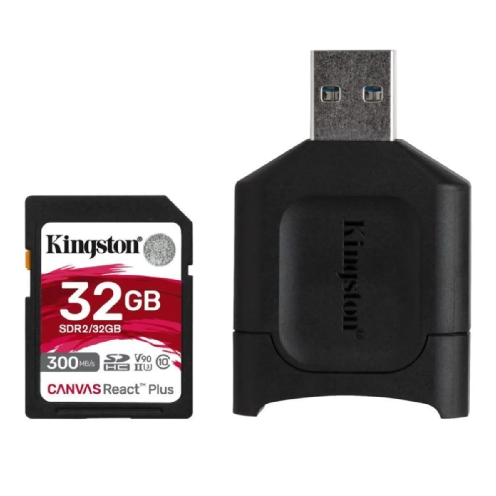 Kingston Canvas React Plus 32GB Flash Kart ve Kart Okuyucu