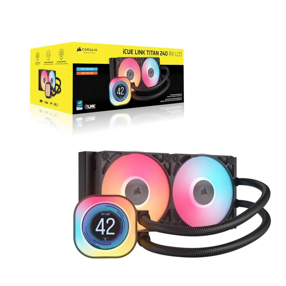 CORSAIR iCUE LINK TITAN 240 RX LCD 240mm Siyah İşlemci Sıvı Soğutucu