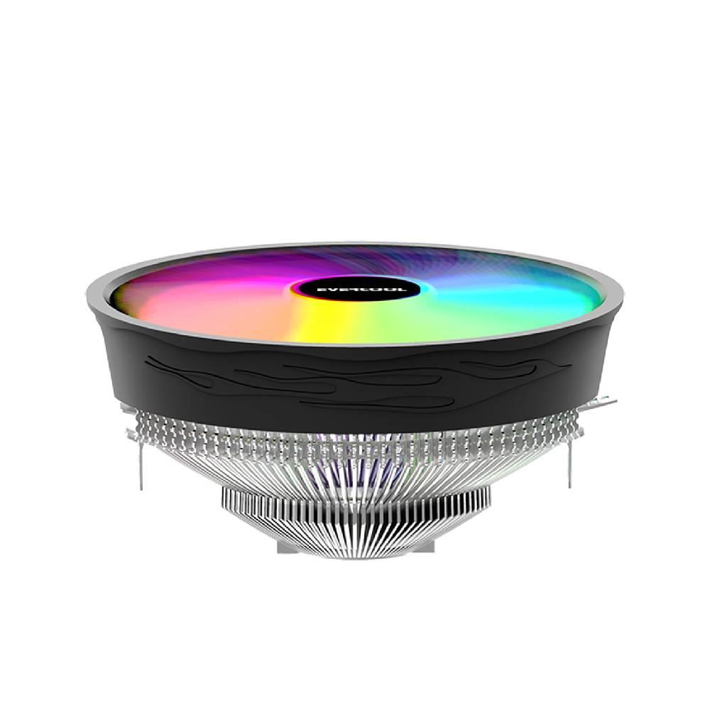Evercool CS-02 Rainbow 12cm Intel/Amd Uyumlu Hava Soğutmalı CPU Fanpi İşlemci Soğutucu
