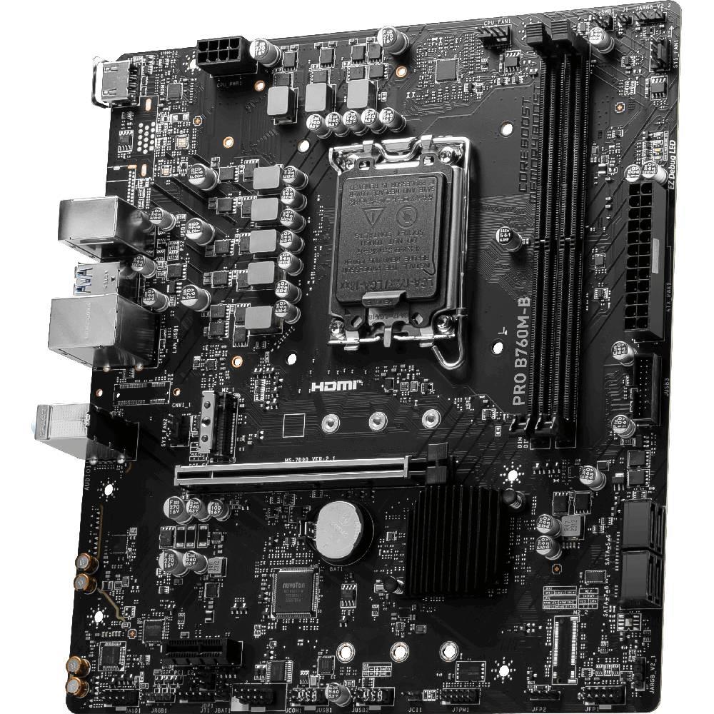 MSI PRO B760M-B 6400MHz (OC) DDR4 Soket 1700 M.2 HDMI mATX Anakart