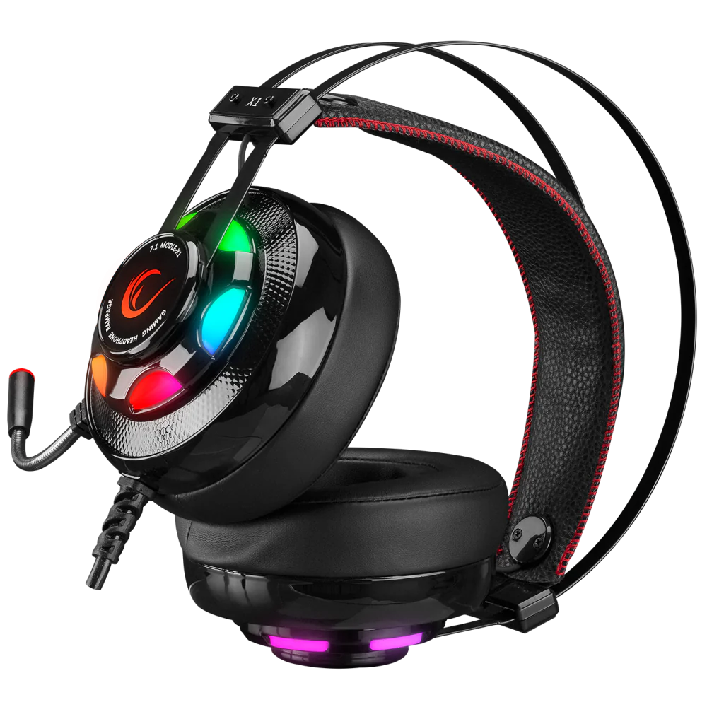 Rampage MIRACLE-X1 7.1 Surround RGB Siyah Mikrofonlu Gaming Kulaklık