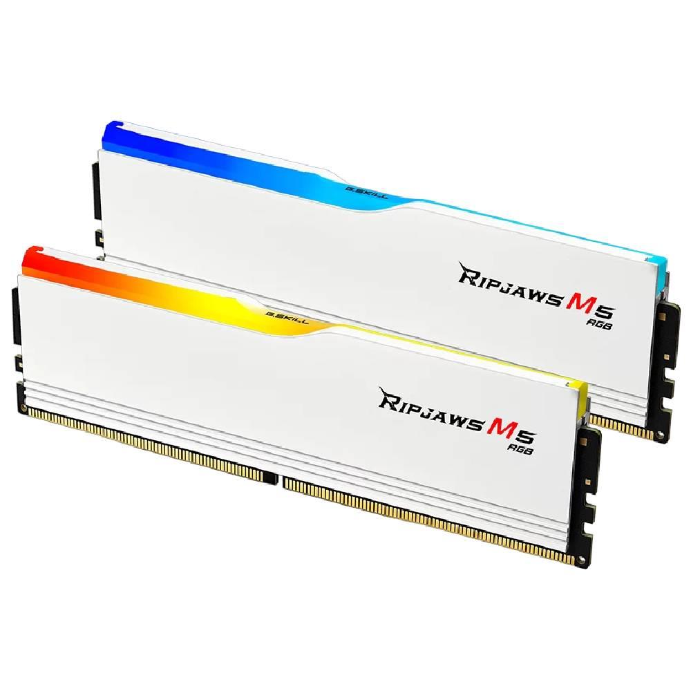 GSKILL 32GB (2x16GB) Ripjaws M5 RGB Beyaz DDR5 6000Mhz CL36 INTEL XMP Dual Kit Ram