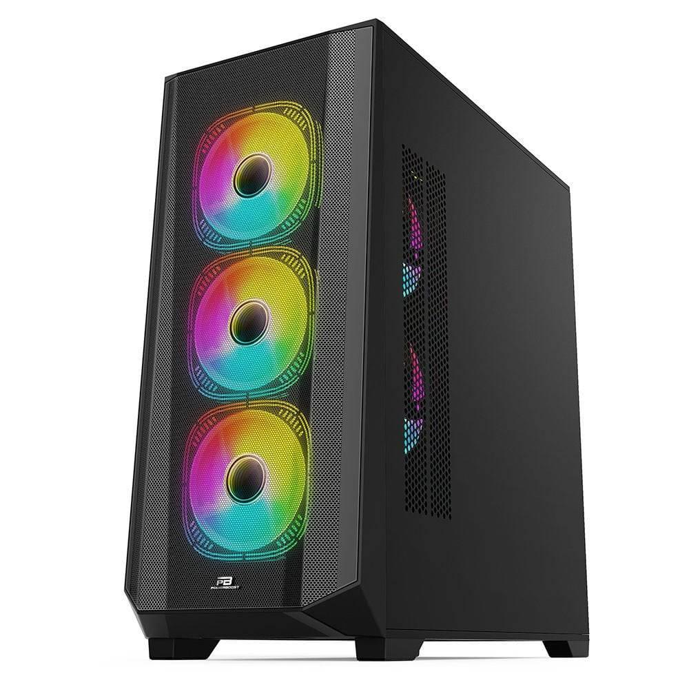PowerBoost PB-P901MB 750W 80+ Bronze USB 3.0 Tempered Glass Mesh 4x RGB Fanlı ATX Gaming Kasa