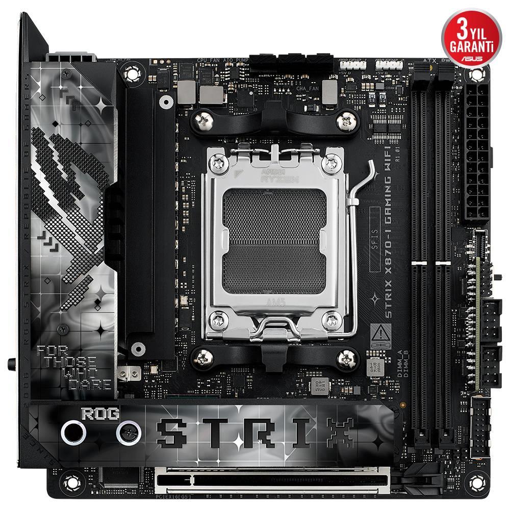 ASUS ROG STRIX X870-I GAMING WIFI 8000MHz OC DDR5 Soket AM5 M.2 HDMI DP Mini ITX Anakart