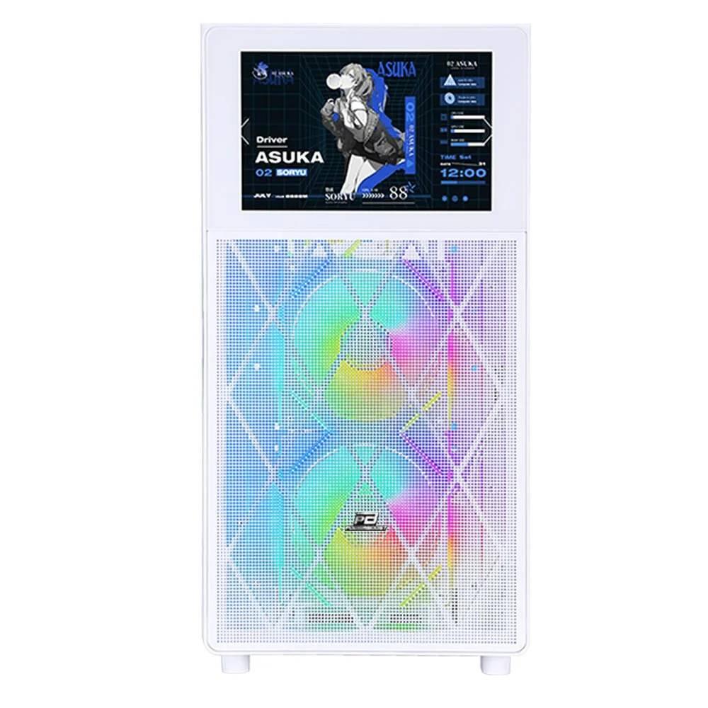 PowerBoost PB-P4367BW USB 3.0 LCD Mesh ARGB ATX Mid Tower Beyaz Kasa