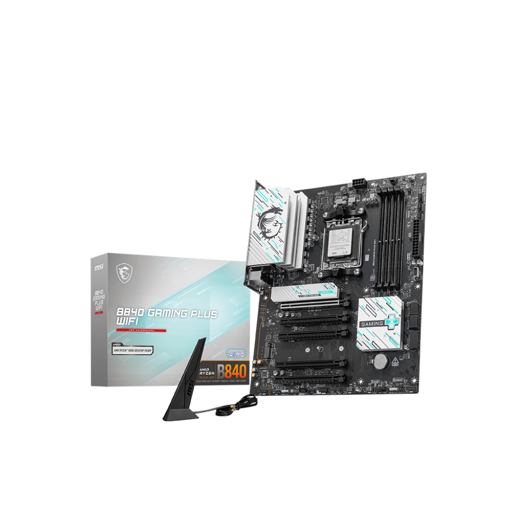 MSI B840 GAMING PLUS WIFI 8000MHz OC DDR5 Soket AM5 M.2 USB-C HDMI ATX Anakart