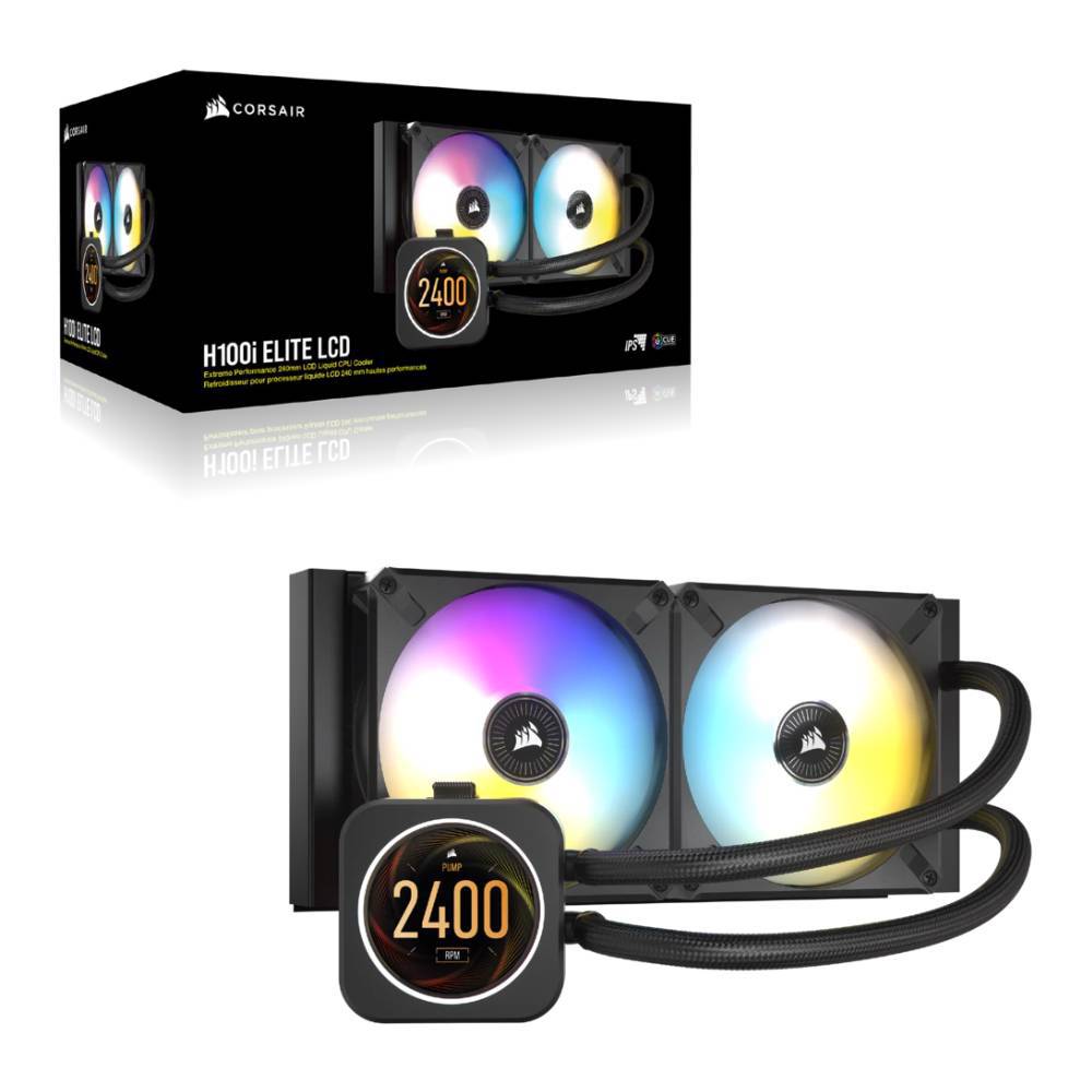 CORSAIR iCUE H100i ELITE LCD Display RGB 240mm İşlemci Sıvı Soğutucu